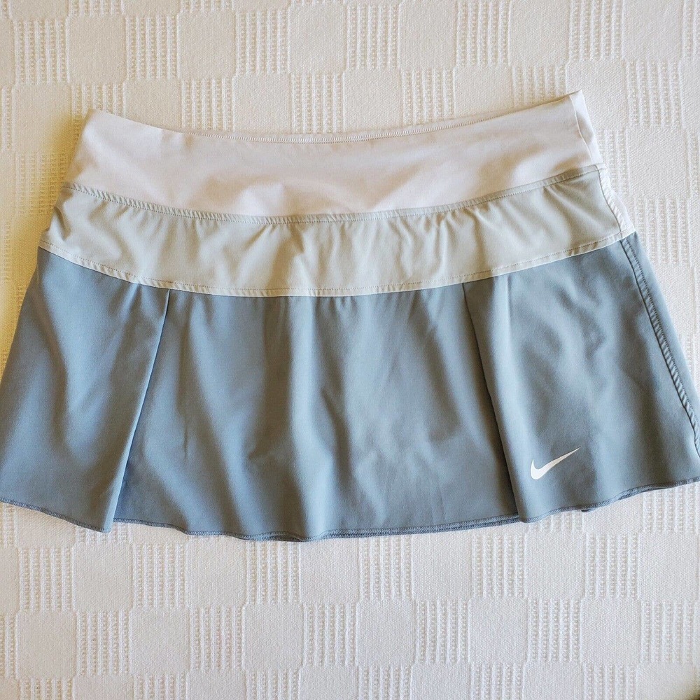 Nike | Women's Dri-Fit Tennis Golf Running Skirt | Blue Grey Colorblock | Medium